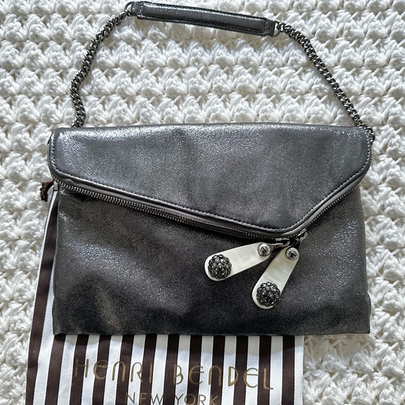 Henri Bendel Bags | Clutch | Metalic Grey - Picture 1 of 5